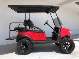 Alpha Club Car Precedent Golf Cart Red Body Lifted 03